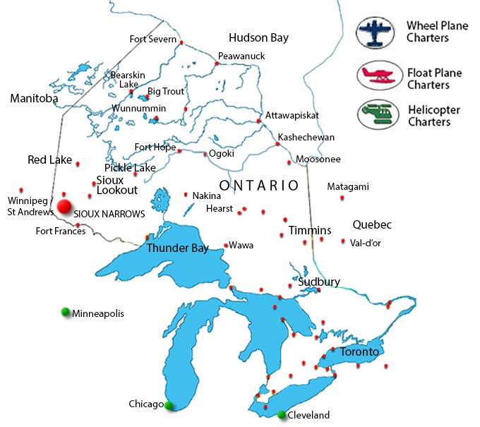 Charter Flights To Sioux Narrows Ontario